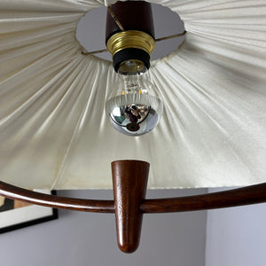 Hängelampe beige braun Teak von Temde