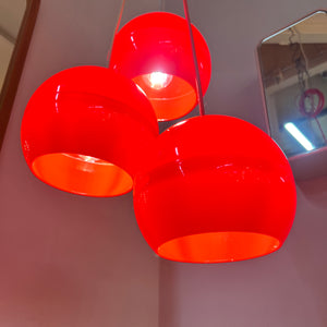 Kugellampe rot Kunststoff