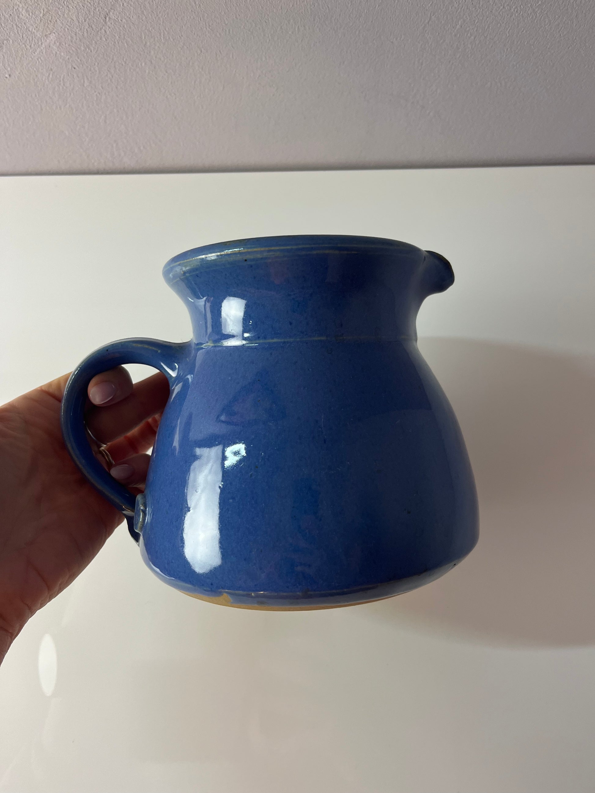 Teekanne blau Keramik