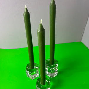 Set: Trio Kerzenständer Hexagon Glas