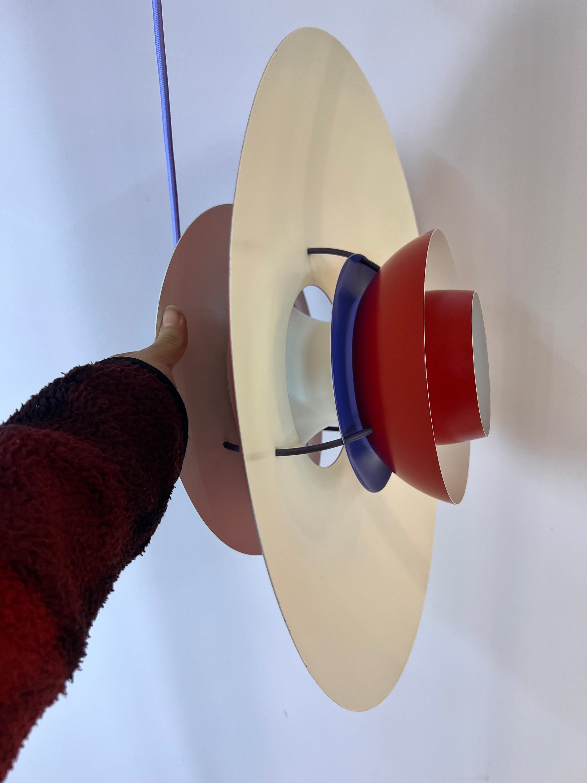 Lamellenlampe PH5 rot von Poul Henningsen für Louis Poulsen