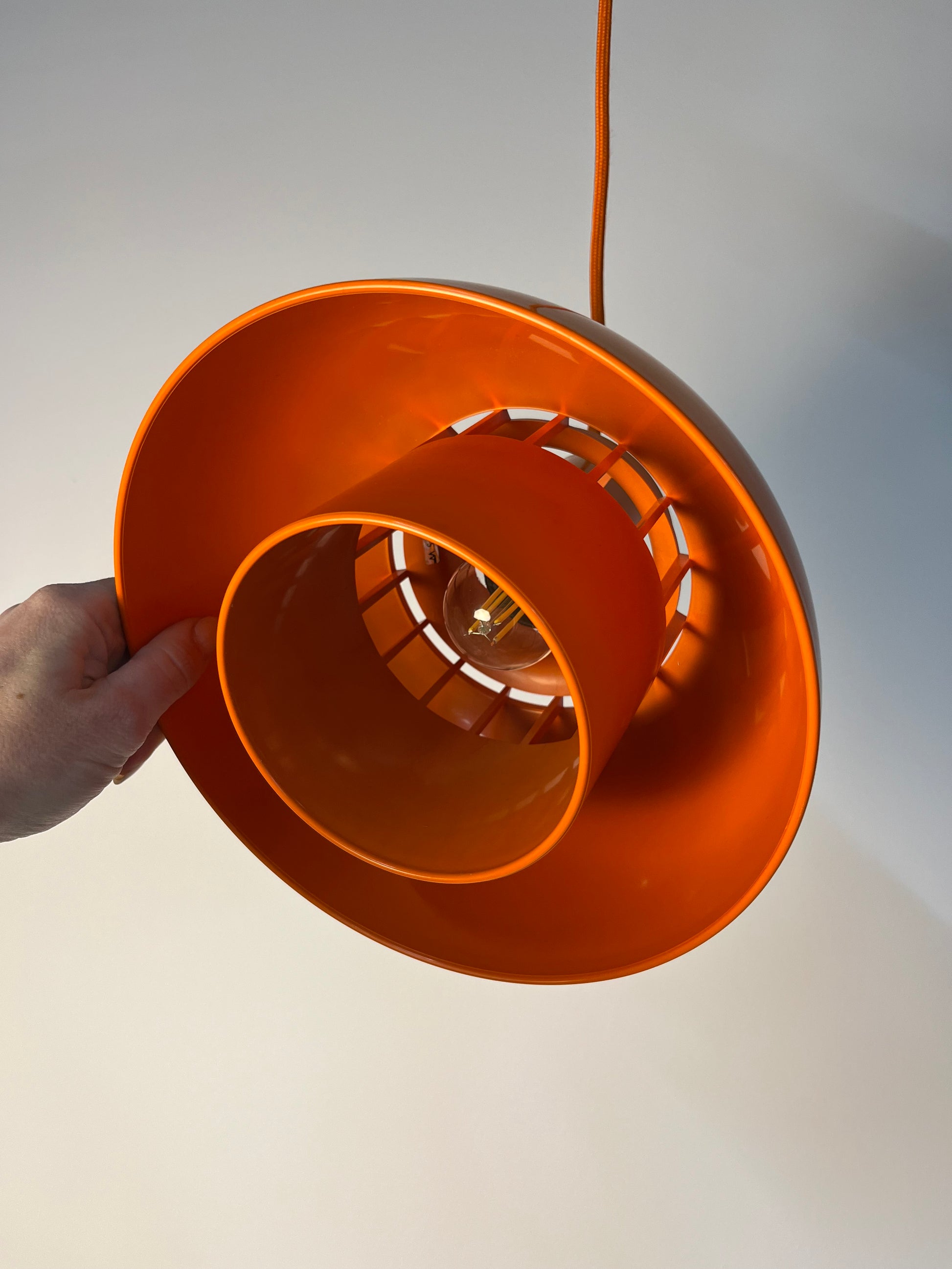 Hängelampen Minisol orange von K. Kewo für Nordisk Solar
