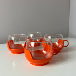 Set: 4x Glasbecher orange