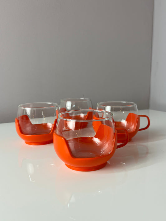 Set: 4x Glasbecher orange