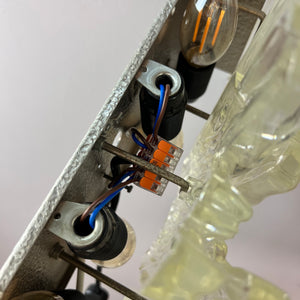 Wandlampe Eisglas