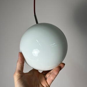 Kugellampe weiß Glas Chrom