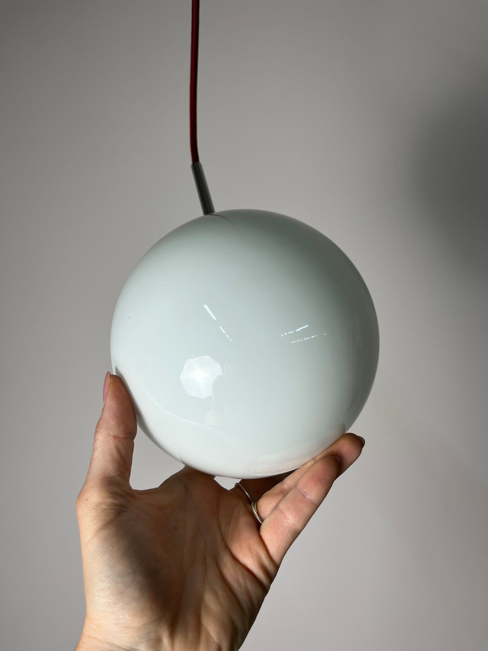 Kugellampe weiß Glas Chrom