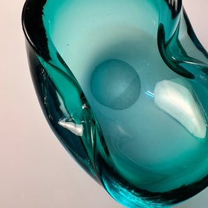 Aschenbecher blau Glas aus Dänemark