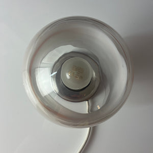 Tischlampe weiß orange Glas Chrom von Doria