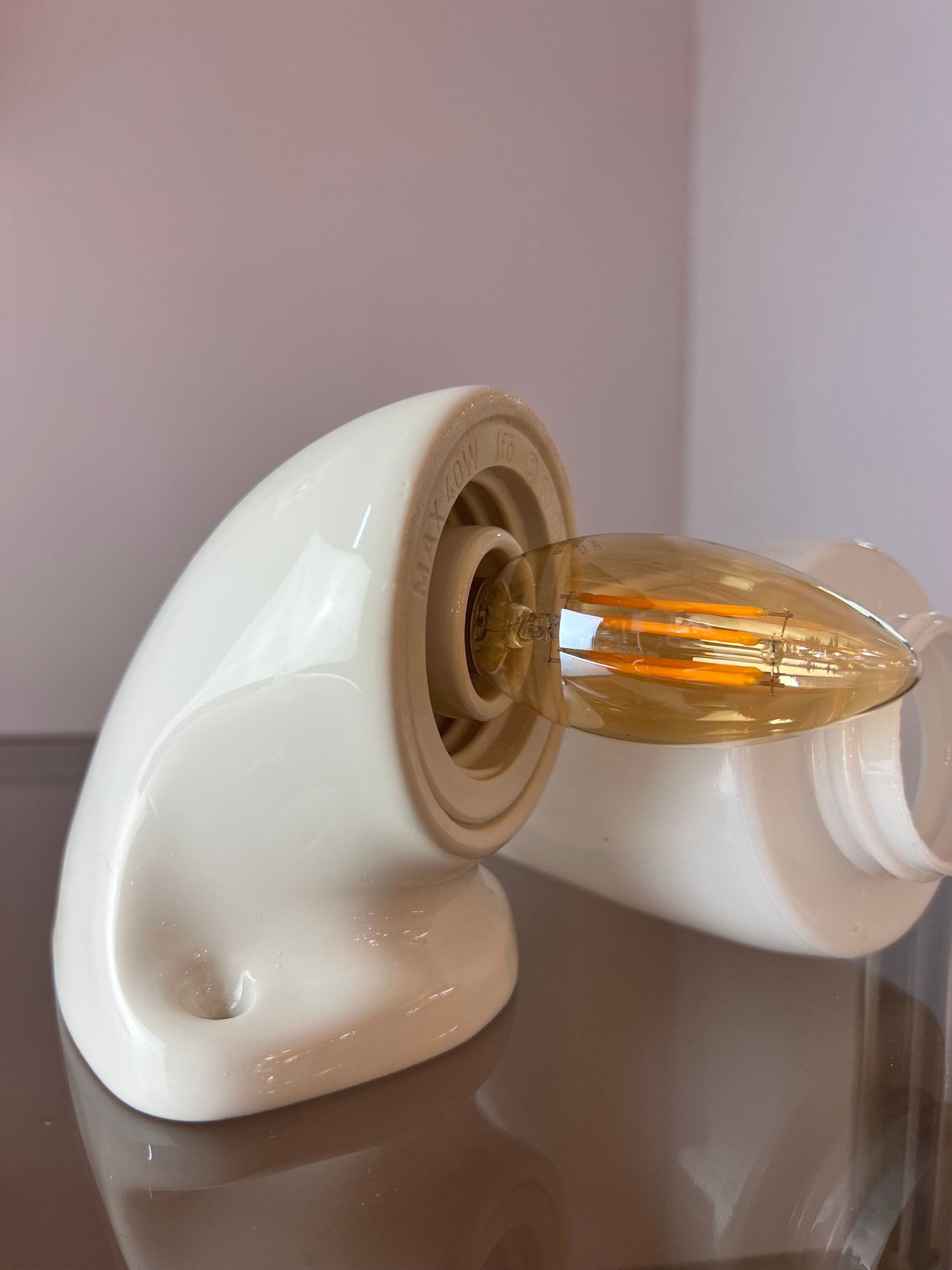 Wandlampe Modell 6035 weiß von Sigvard Bernadotte für Ifö