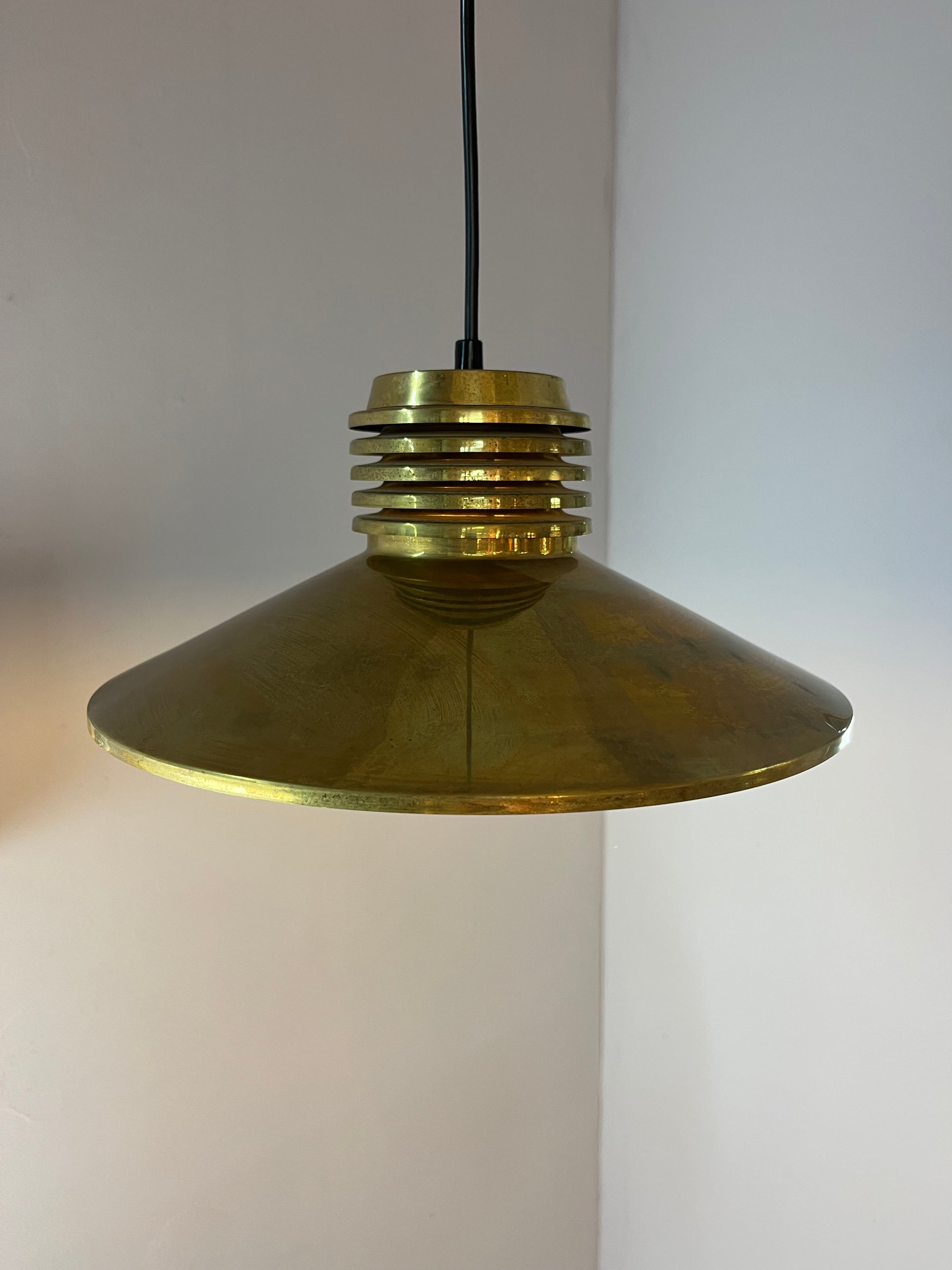 Hängelampe Messing aus Dänemark