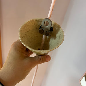 Hängelampe grün Keramik grün 70er