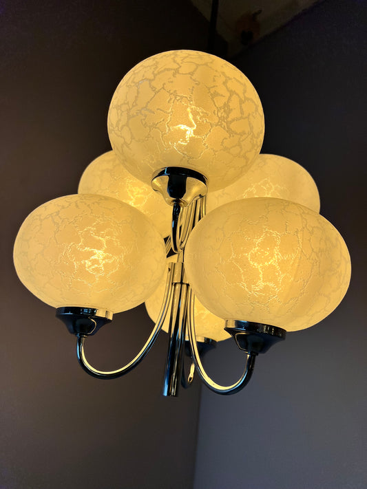 Kronleuchter mit 6 Kugeln von Richard Essig für Hustadt