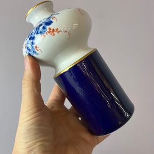 Vase blau weiß Porzellan von Unterweissbach