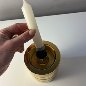 Kerzenständer Messing Rauchglas von FÖHL