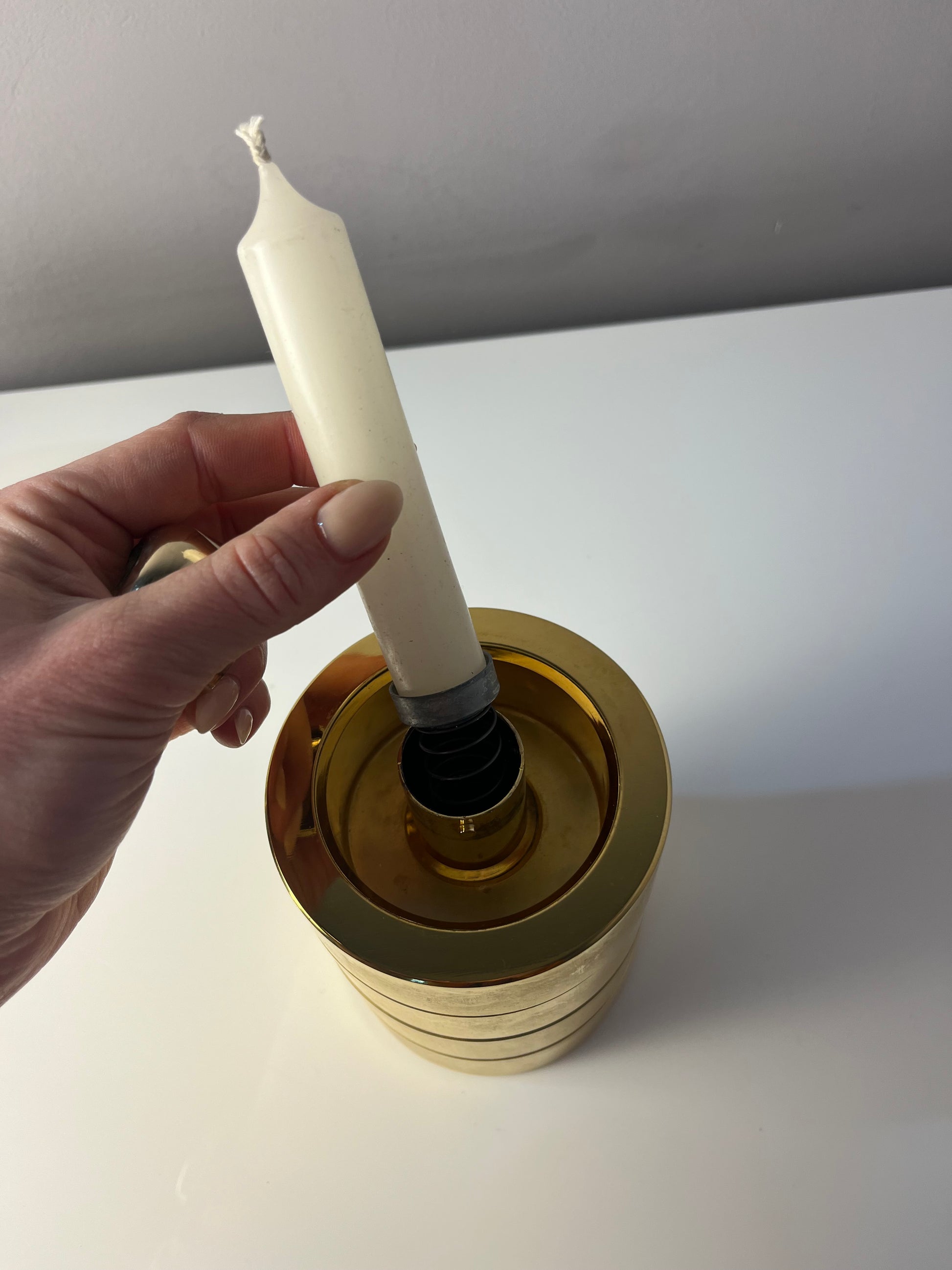 Kerzenständer Messing Rauchglas von FÖHL