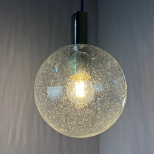 Hängelampe Größe S Einschlussglas Chrom von Doria