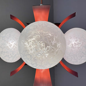 Kronleuchter weiß orange von Richard Essig