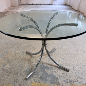 Runder Esstisch Glas & Chrom