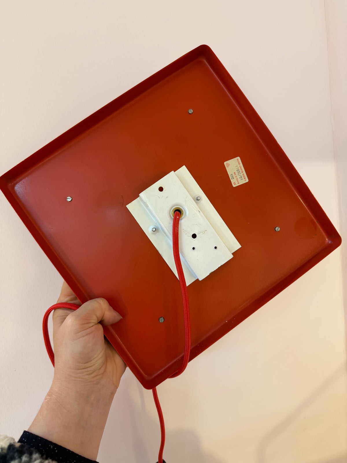 Wandlampe Pyramide rot Metall von Hustadt Leuchten