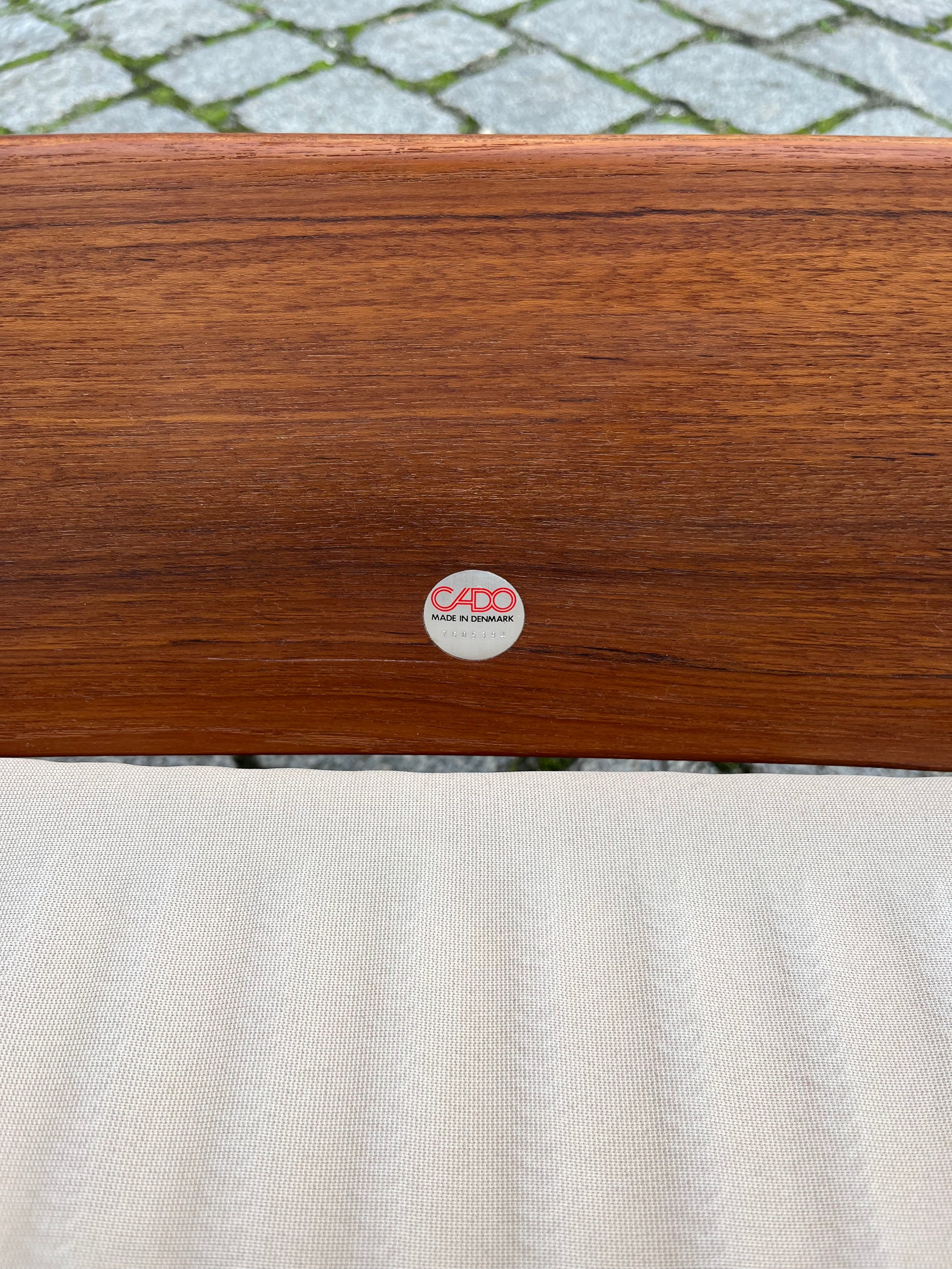 Sessel Senator beige Wolle Teak von Ole Wanscher für Cado