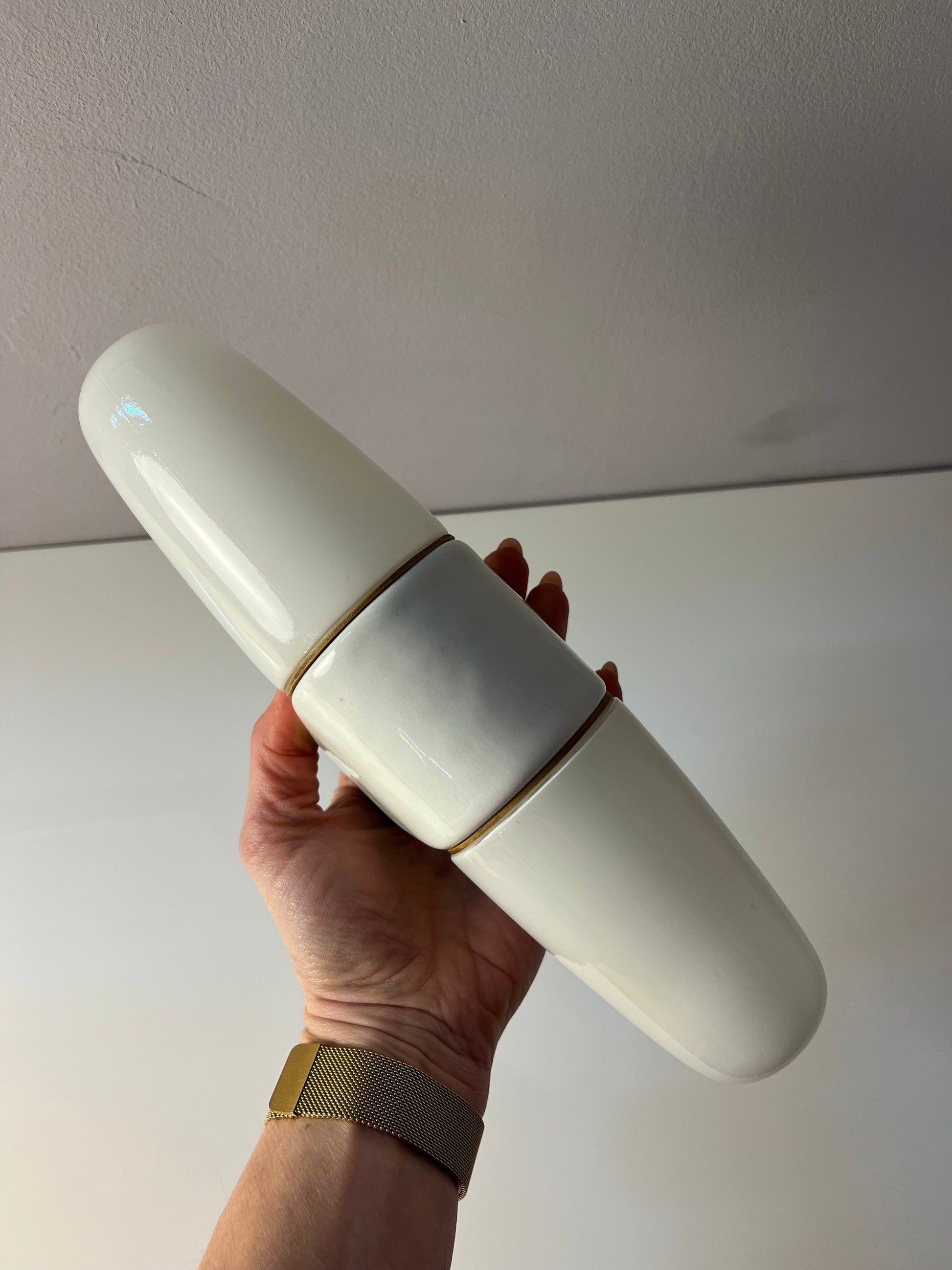 Wandlampe Modell 6068 weiß von Wilhelm Wagenfeld für Lindner