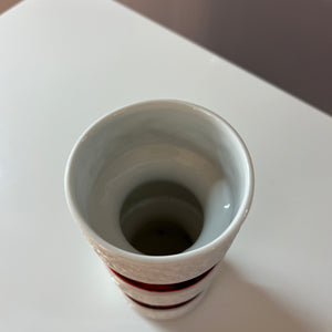 Vase 635/2 rot schwarz von Royal Porzellan Bavaria KPM