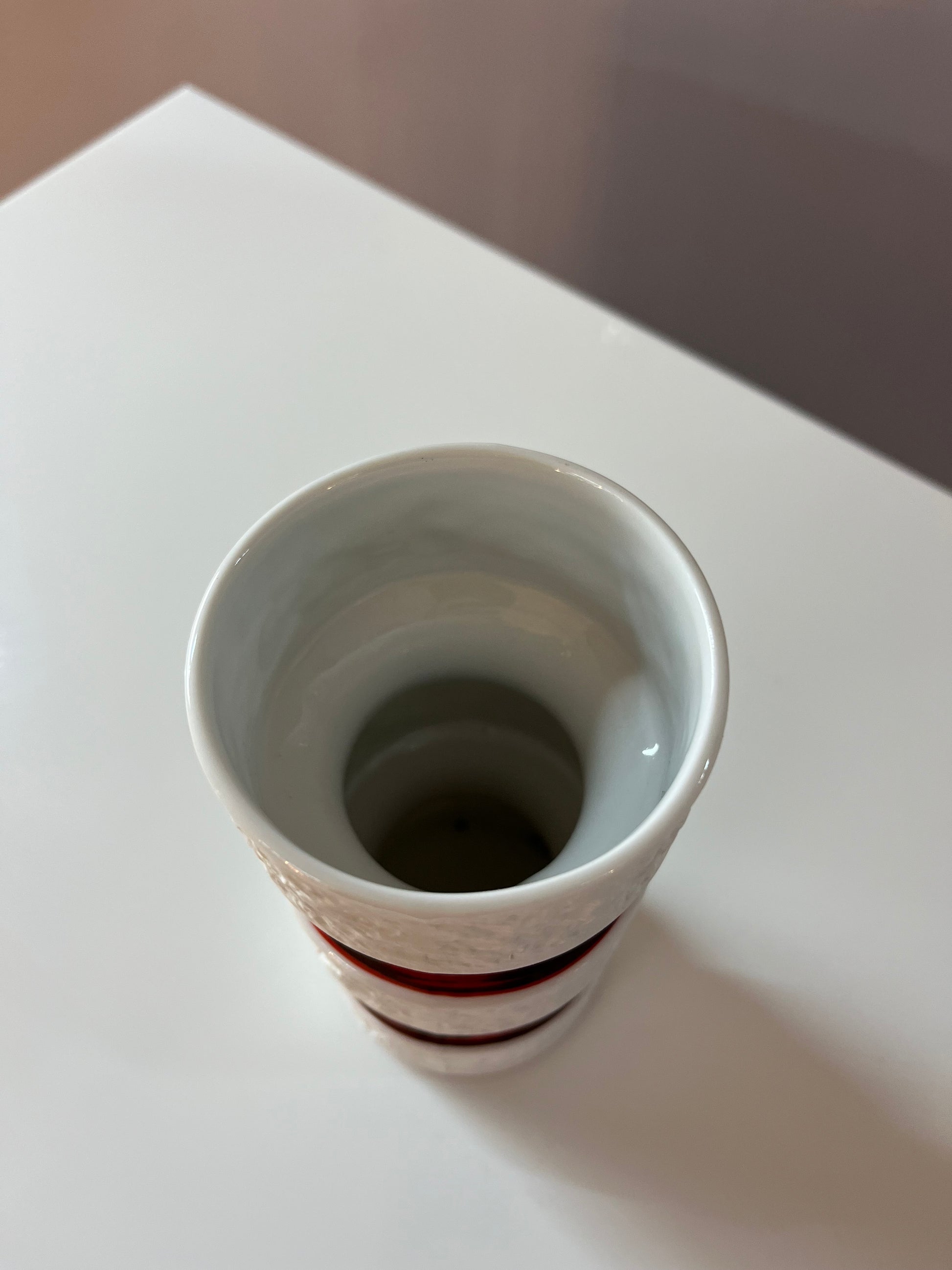 Vase 635/2 rot schwarz von Royal Porzellan Bavaria KPM