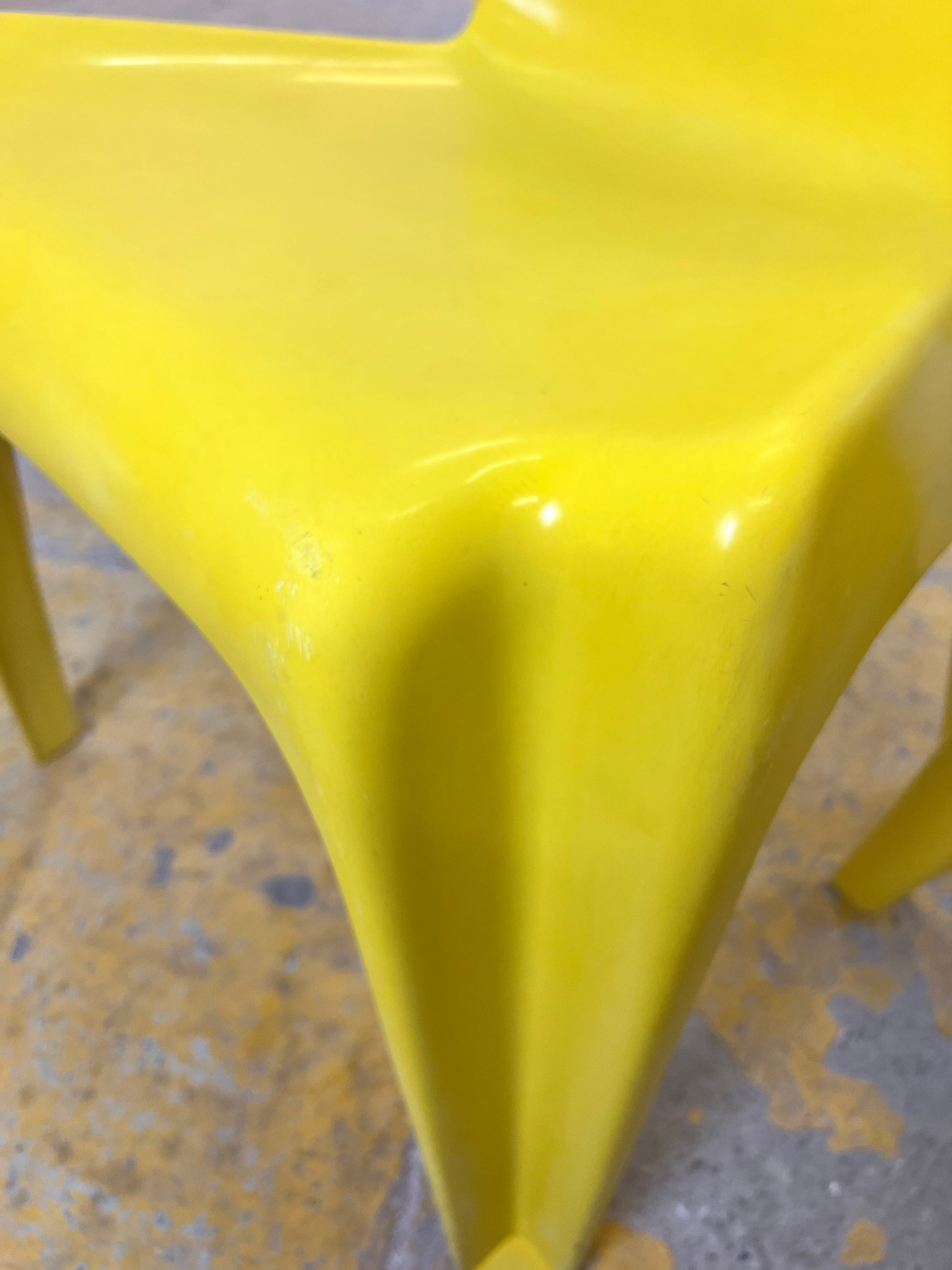 Esszimmerstuhl Modell BA 1171 gelb von Helmut Bätzner für Bofinger