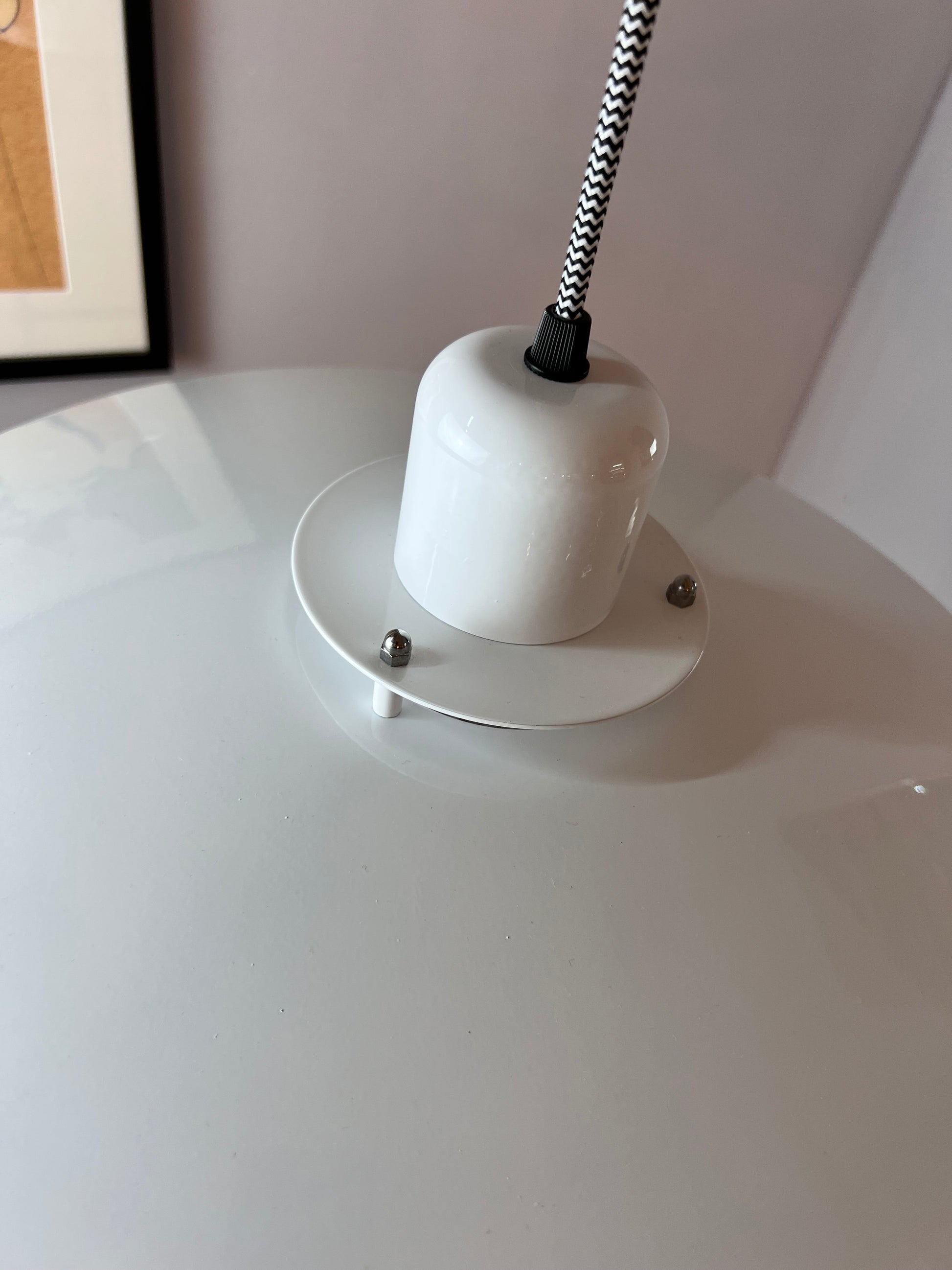 Lamellenlampe weiß Hochglanz