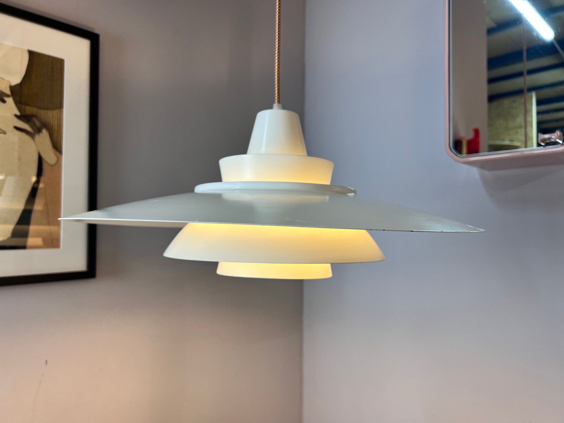 Lamellenlampe weiß aus Dänemark