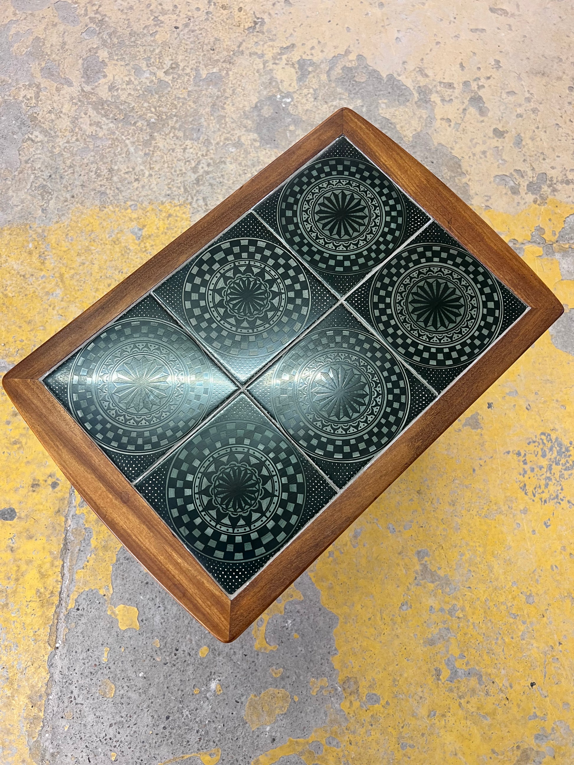Satztische Teak mit Fliesen aus Dänemark