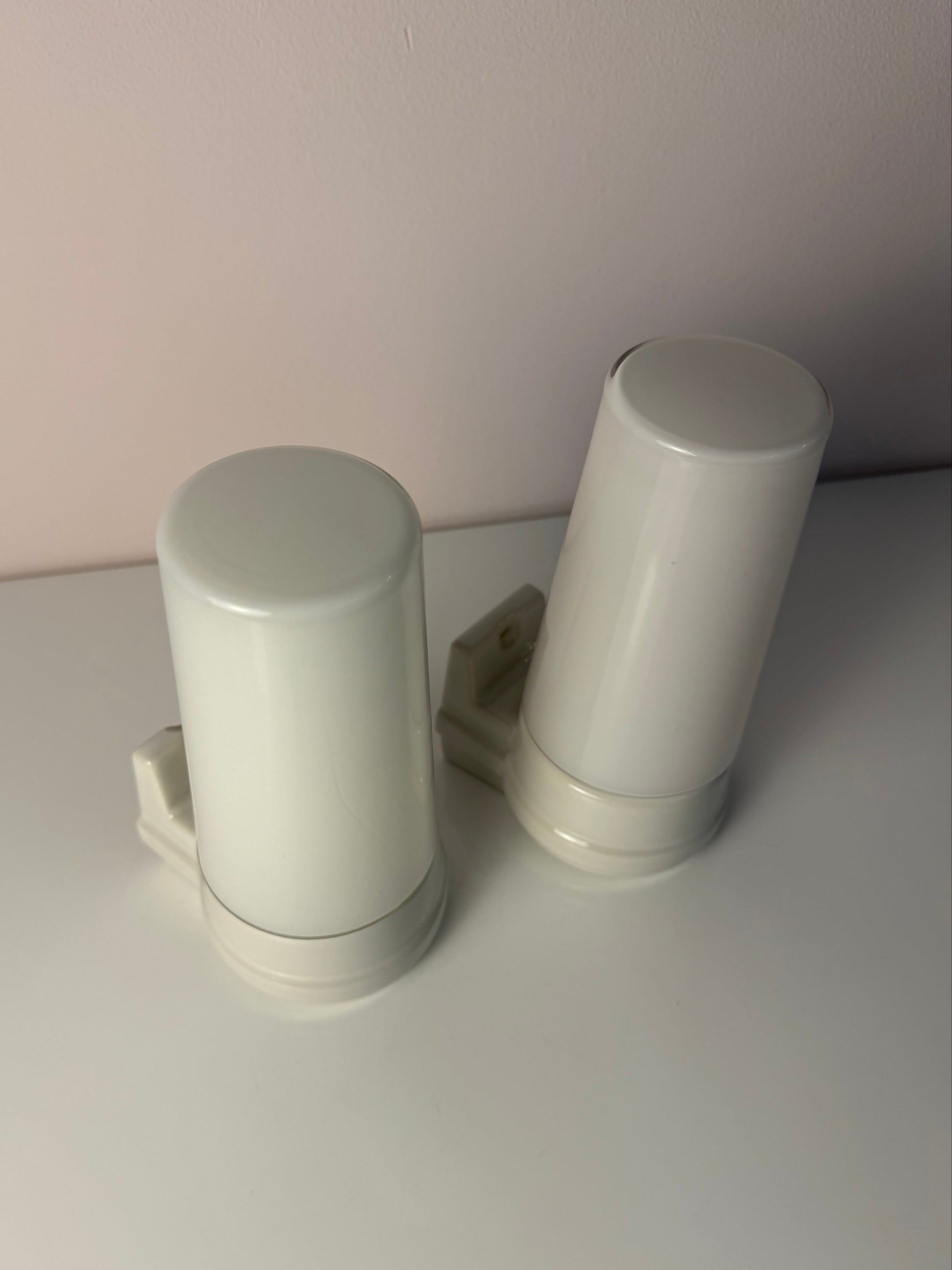 Set: 2x Wandlampe Modell 6080 weiß von Sigvard Bernadotte für Ifö
