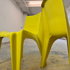 Esszimmerstuhl Modell BA 1171 gelb von Helmut Bätzner für Bofinger