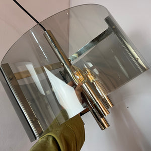 Hängelampe Chrom & Rauchacryl