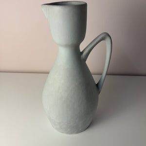 Set: Vase und Karaffe mintgrün weiß Keramik aus Westdeutschland