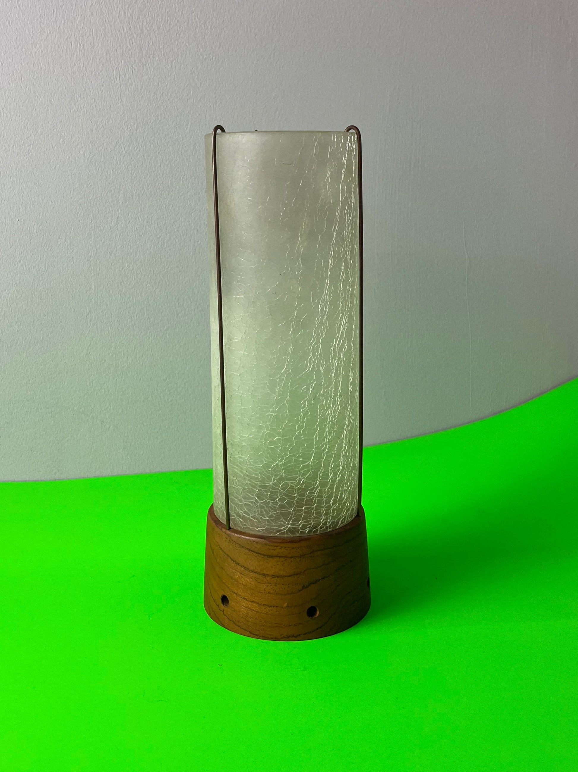 Windlicht Teak Glas