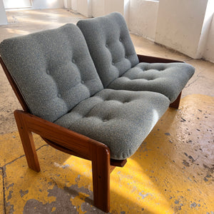 Sofa grau von Yngve Ekström für Swedese