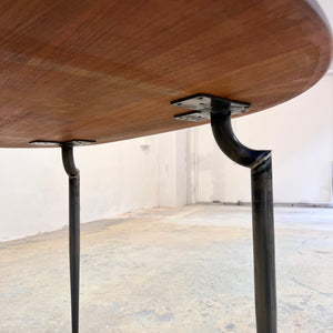 Esstisch Teak mit Metallbeinen von Niels Bach