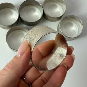 Set: 6x Serviettenring versilbert