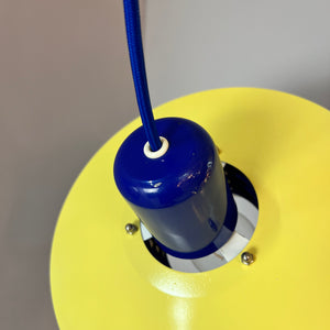 Hängelampe Typ 763 blau gelb von Horn