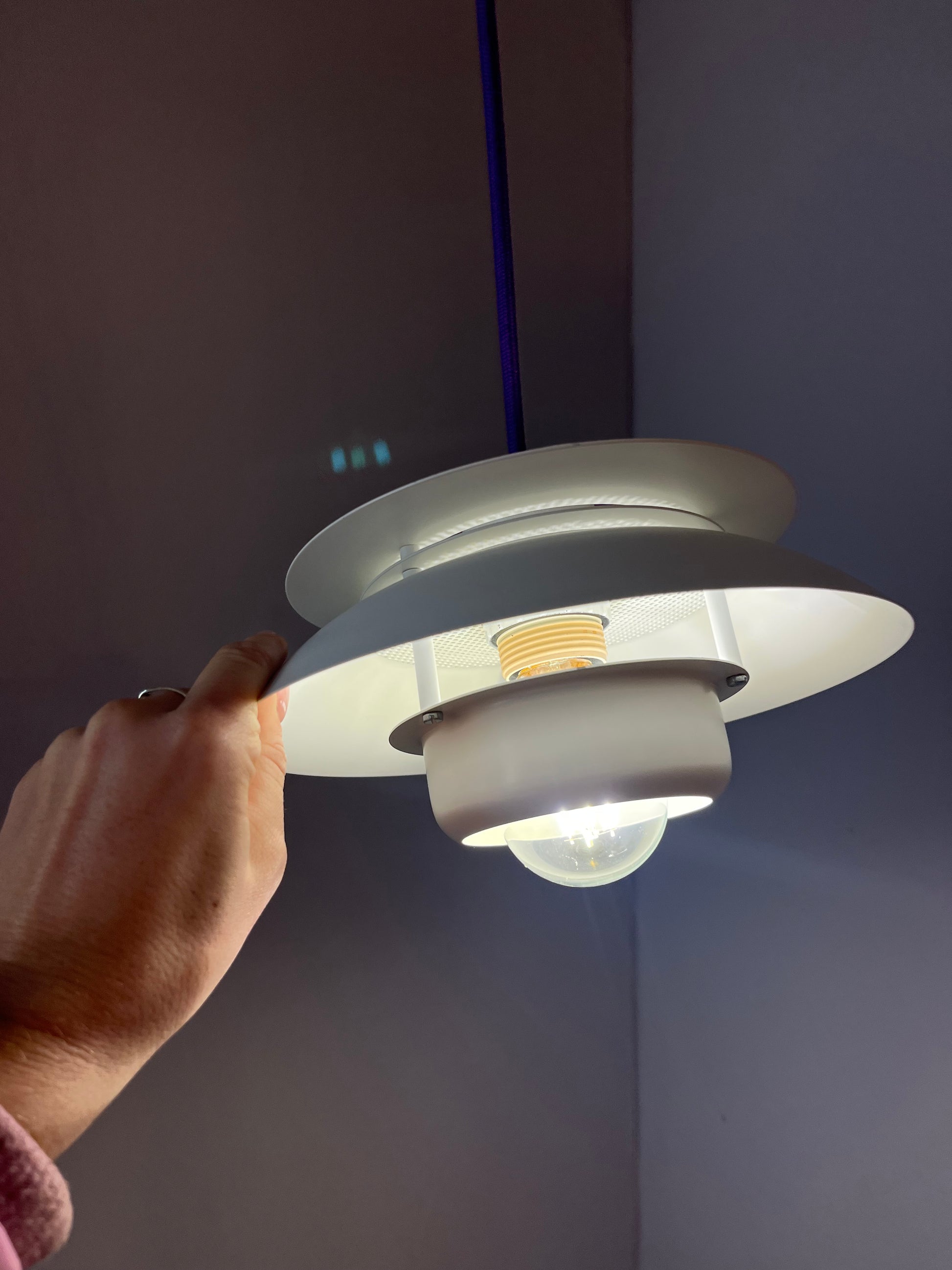 Lamellenlampe weiß aus Dänemark