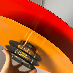 Lamellenlampe neu lackiert orange schwarz