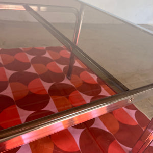 Ovaler Esstisch Rauchglas Chrom