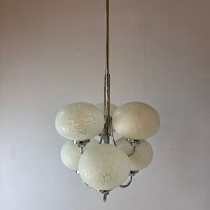 Kronleuchter mit 6 Kugeln von Richard Essig für Hustadt