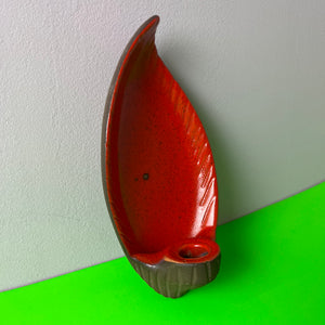 Wandkerzenhalter rot braun Keramik