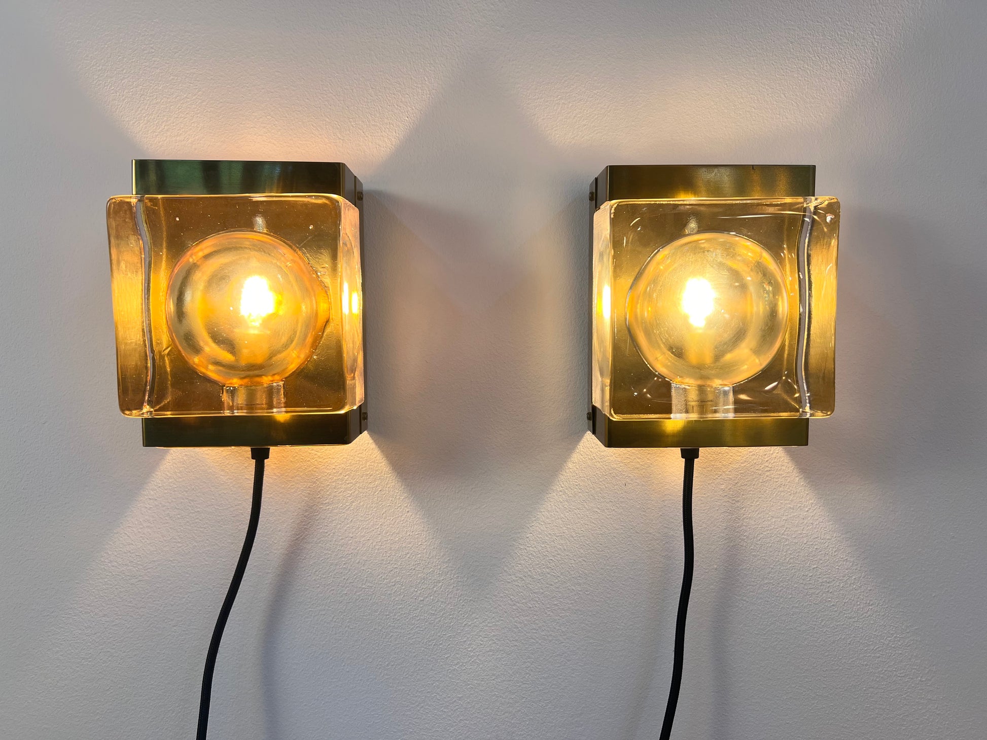 Wandlampe Maritim Typ 15806 Glas Messing von Vitrika
