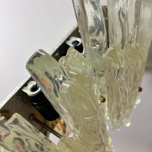 Wandlampe Eisglas