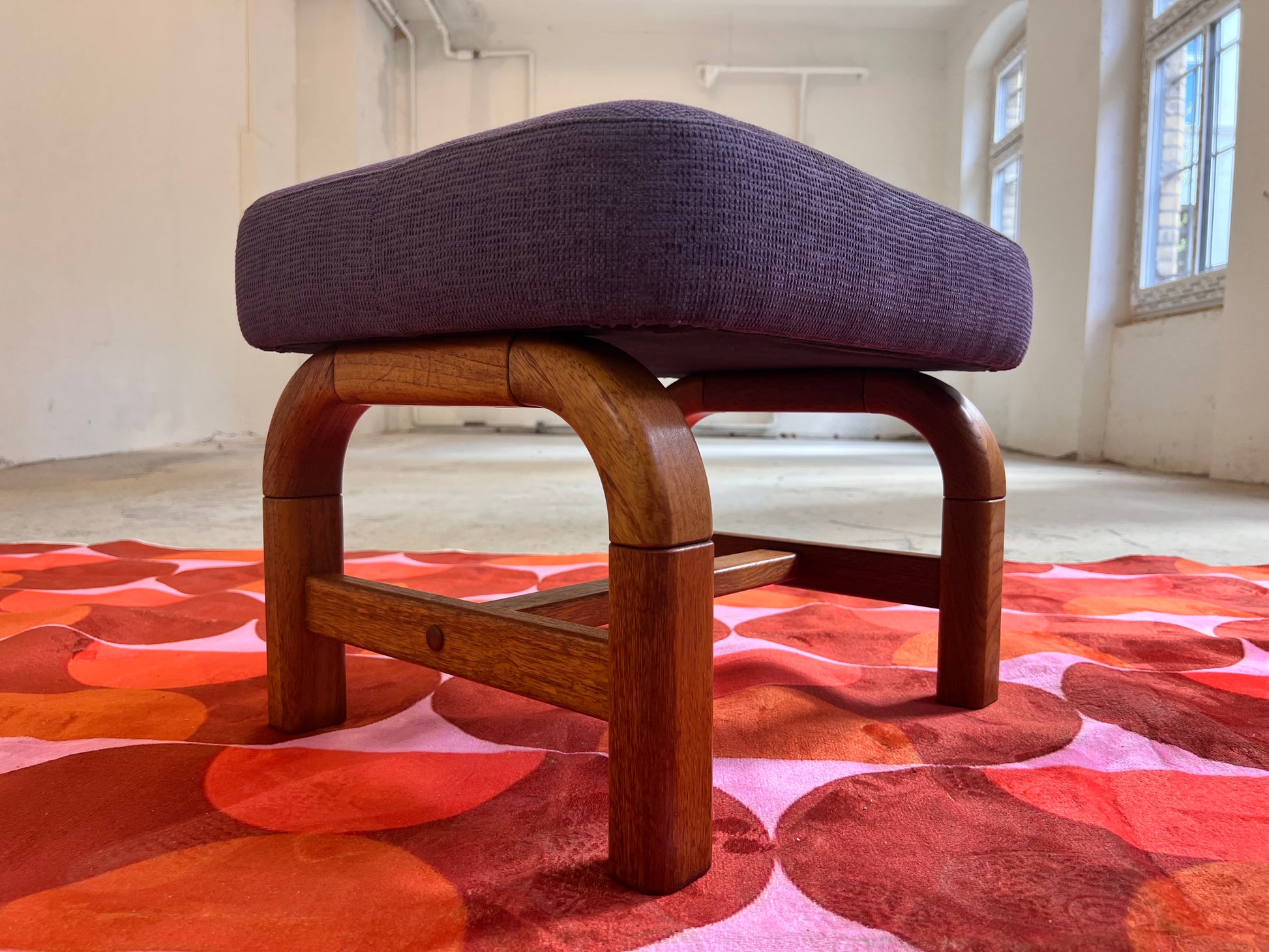 Hocker lila Teak von Preben Schou