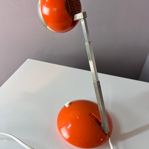 Schreibtischlampe orange mit Teleskoparm von Eichhoff Werke